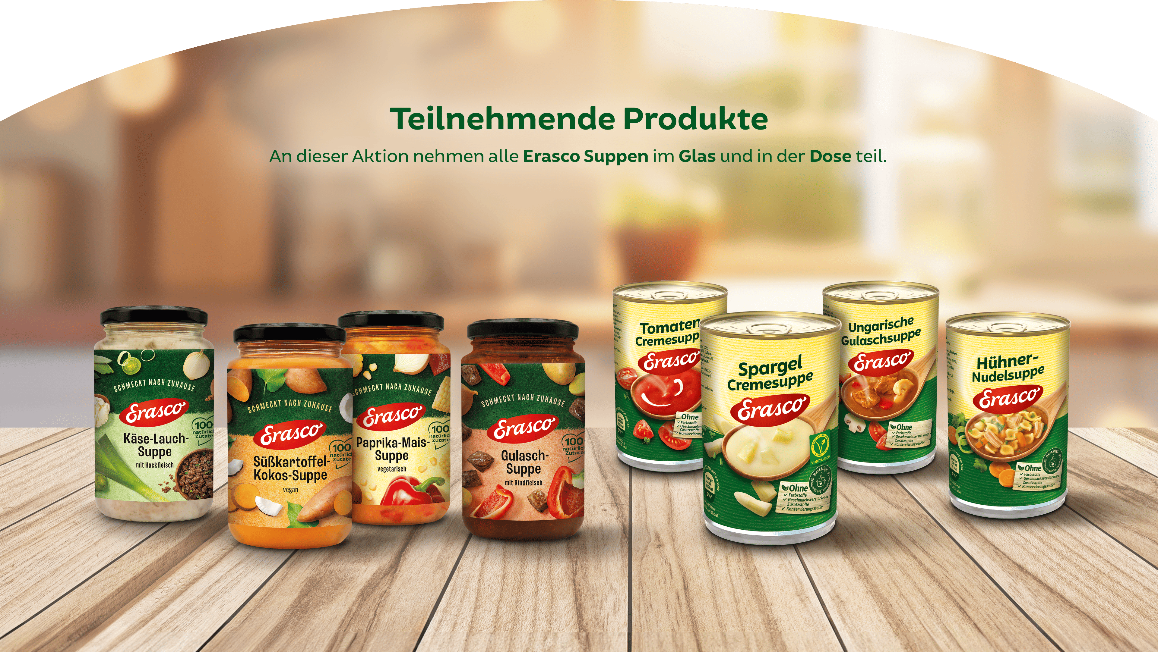 Verlinkung zur Erasco Landingspage mit allen Erasco Produkten.